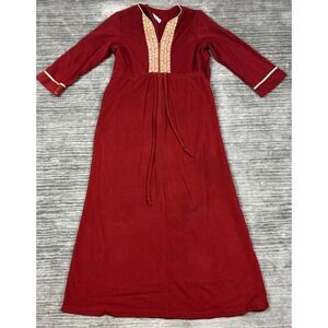 Vintage Plaza 9 Robe Womens Red Loungewear Longsleeve‎